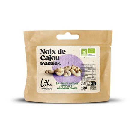 Noix de Cajou Toastée 40g - En-cas Sain - Litha Espresso