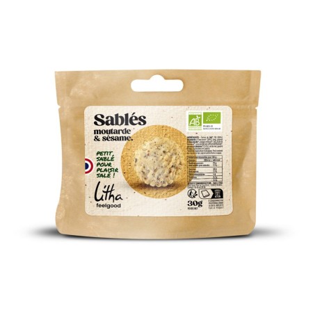 Sablés Salés Moutarde 30g - Saveur Intense - Litha Espresso