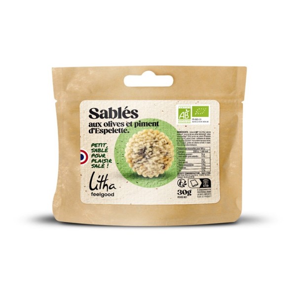 Sablés Salés Olive Piment 30g