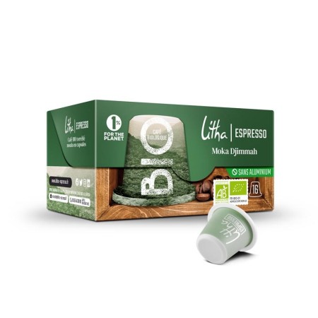 Capsules compatible Nespresso® Moka Djimmah BIO - Litha Espresso